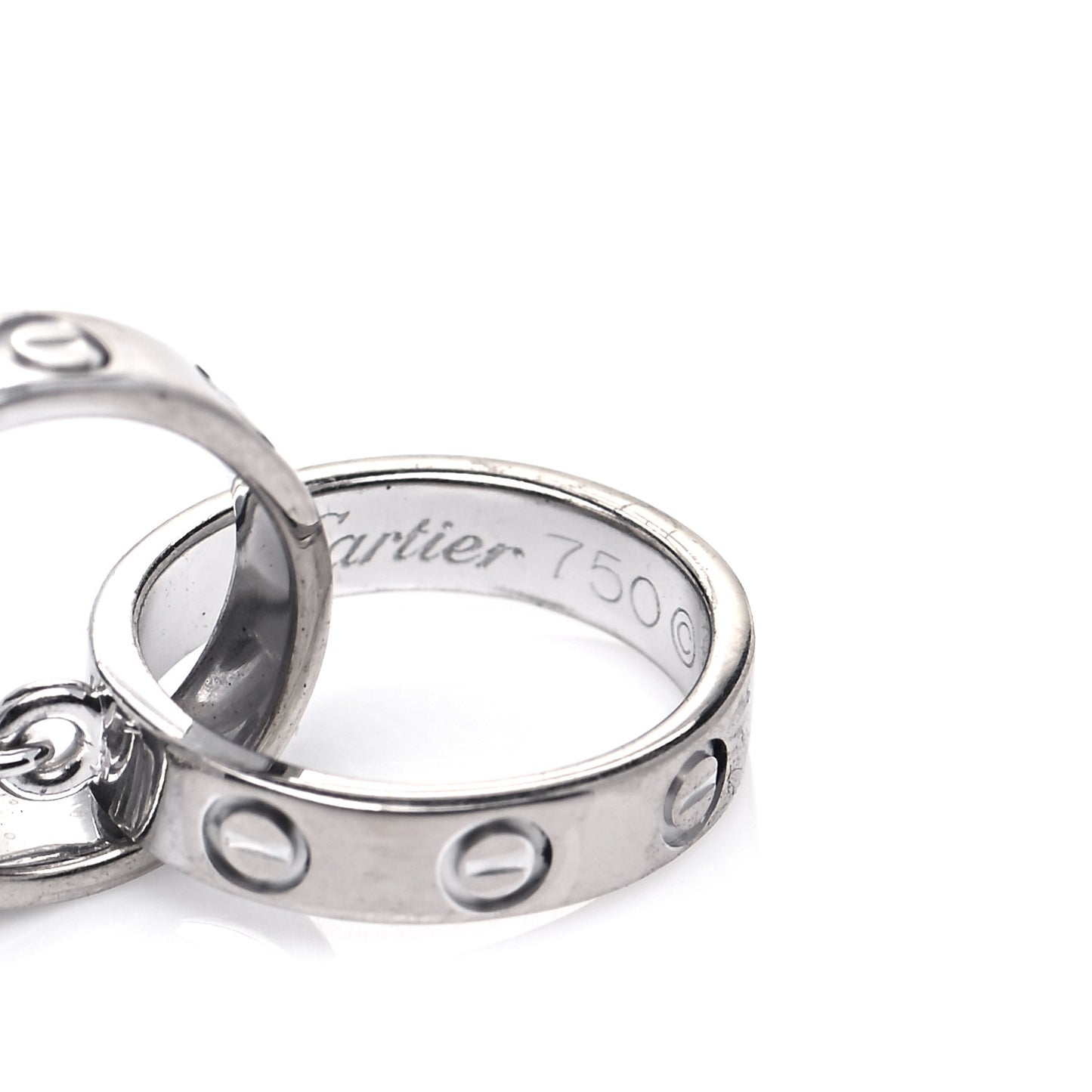 18K White Gold Interlocking LOVE Necklace