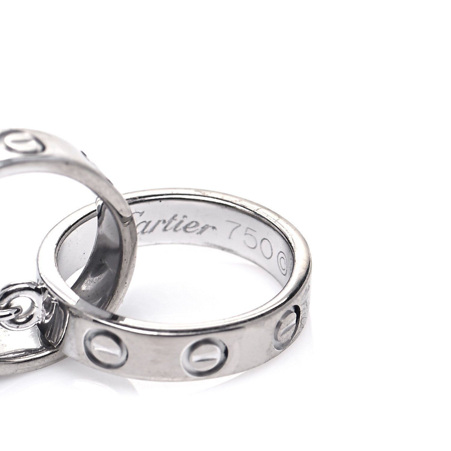 Cartier 18K White Gold Interlocking LOVE Necklace 4 of 4