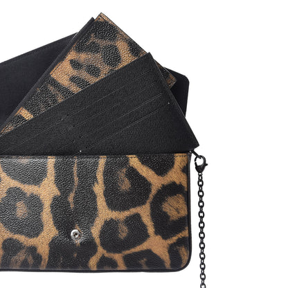 Louis Vuitton Monogram Animal Print Pochette Felicie Chain Wallet 6 of 13