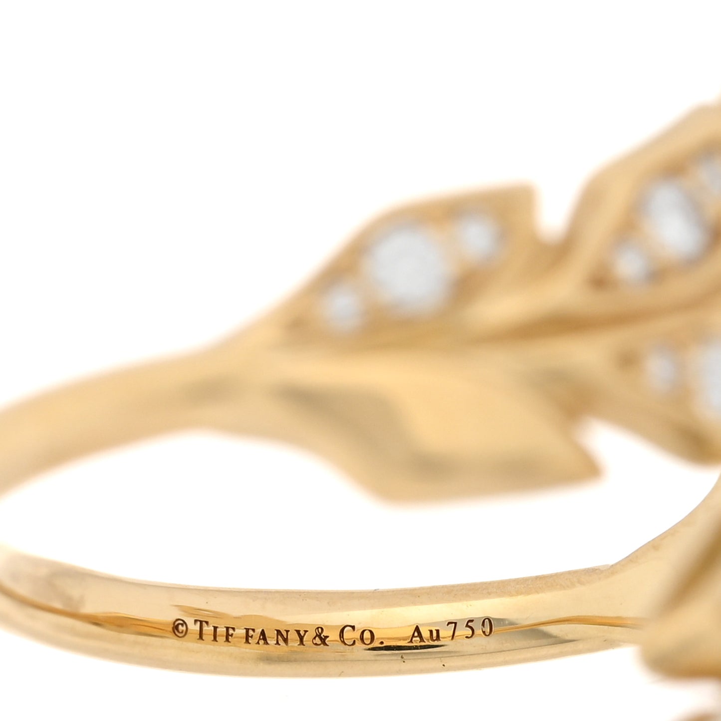 18K Yellow Gold Diamond Victoria Vine Bypass Ring 49 5