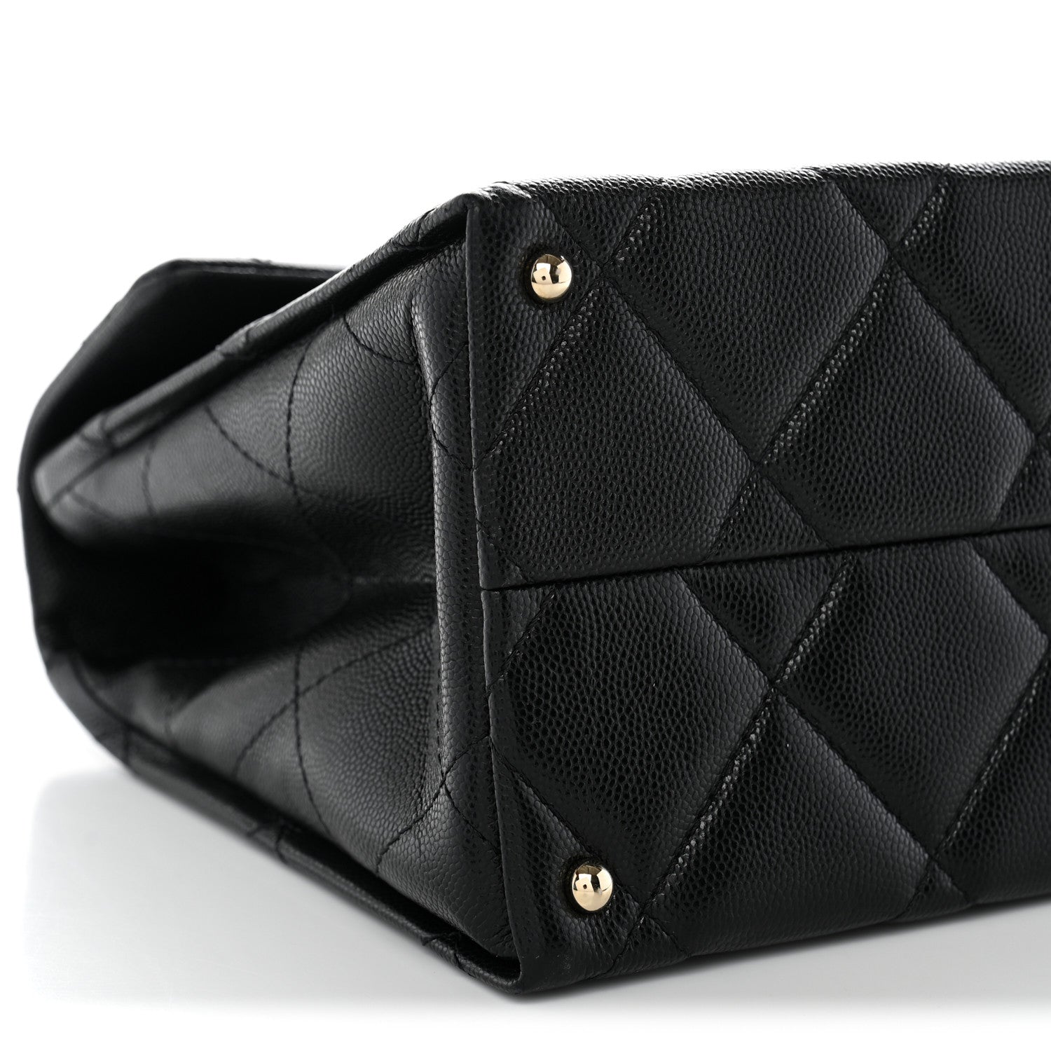 Chanel Caviar Quilted Medium Retro Twist Top Handle Flap Black 9 of 10
