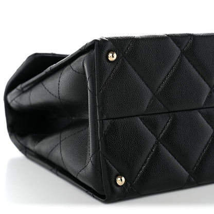 Chanel Caviar Quilted Medium Retro Twist Top Handle Flap Black 9 of 10