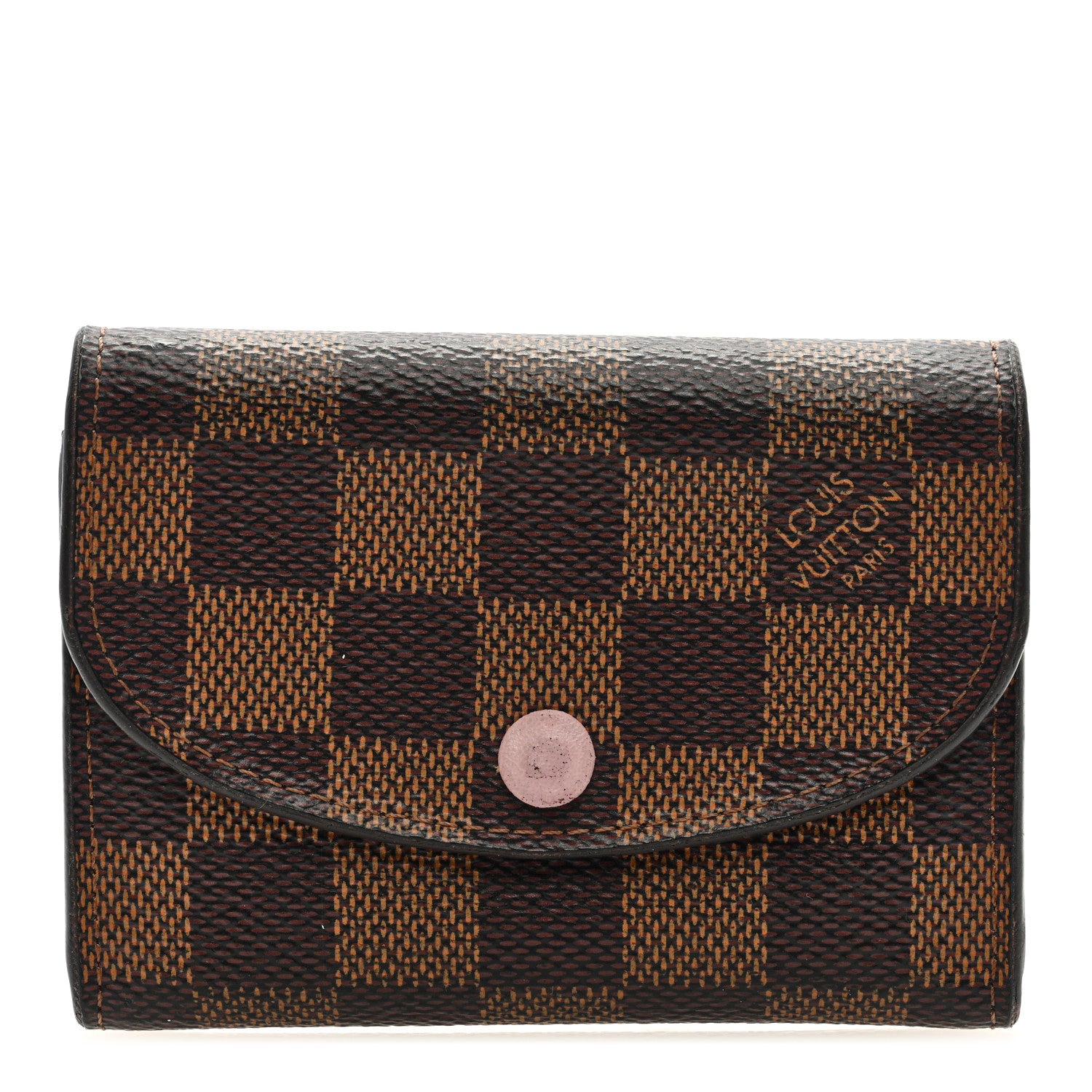 Louis Vuitton Damier Ebene Rosalie Coin Purse Rose Ballerine 1 of 6