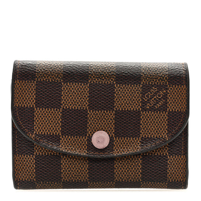 Louis Vuitton Damier Ebene Rosalie Coin Purse Rose Ballerine 1 of 6