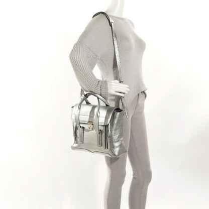 3.1 Phillip Lim 3.1 Textured Calfskin Medium Pashli Satchel Silver 4 of 11