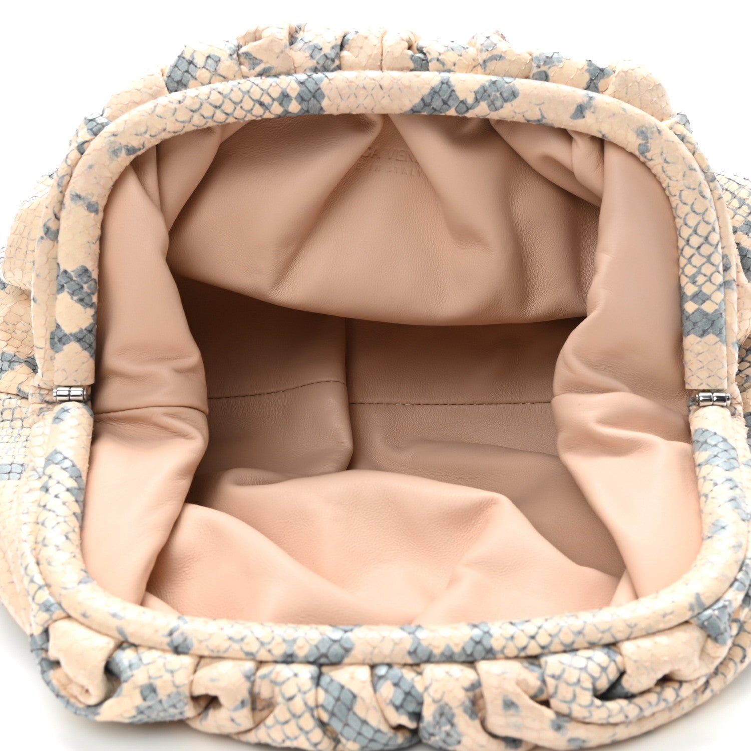 Bottega Veneta Goatskin Python Embossed Teen Pouch Cantaloupe 5 of 9