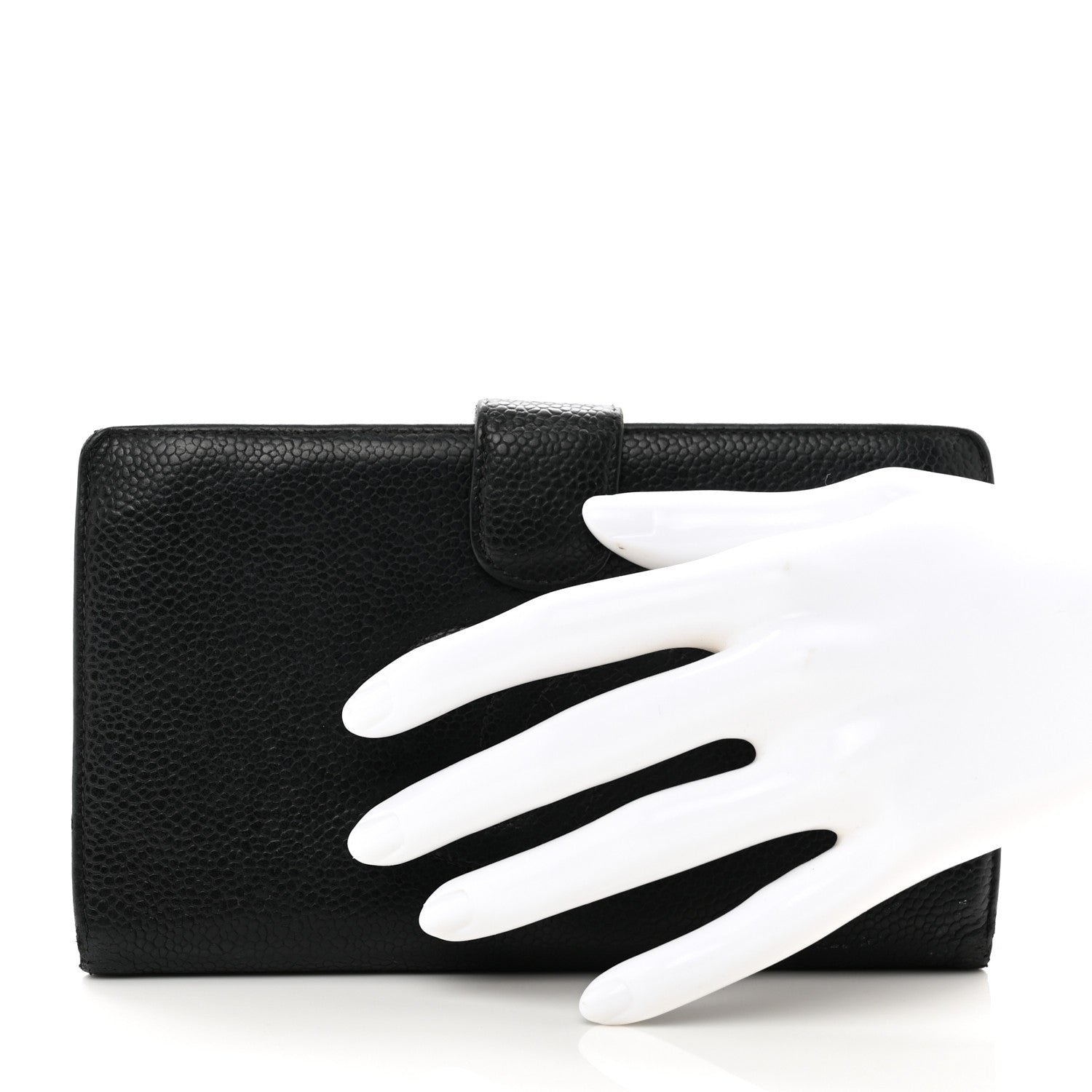 Chanel Caviar Timeless CC Zipped Pocket Wallet Black 2 of 12