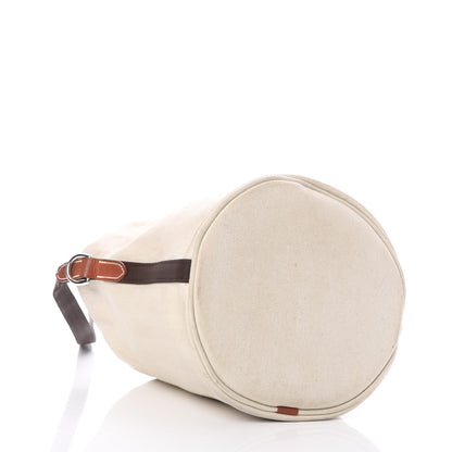 Hermes Natural Barenia Toile Sac De Pansage Grooming Bag 4 of 9