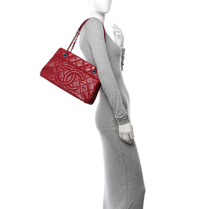 Chanel Caviar Quilted Timeless CC Soft Tote Red 2 of 14