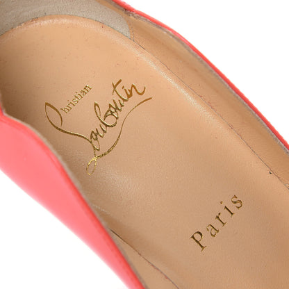 Christian Louboutin Patent Hot Chick 100 Pumps 35 Begonia 6 of 6