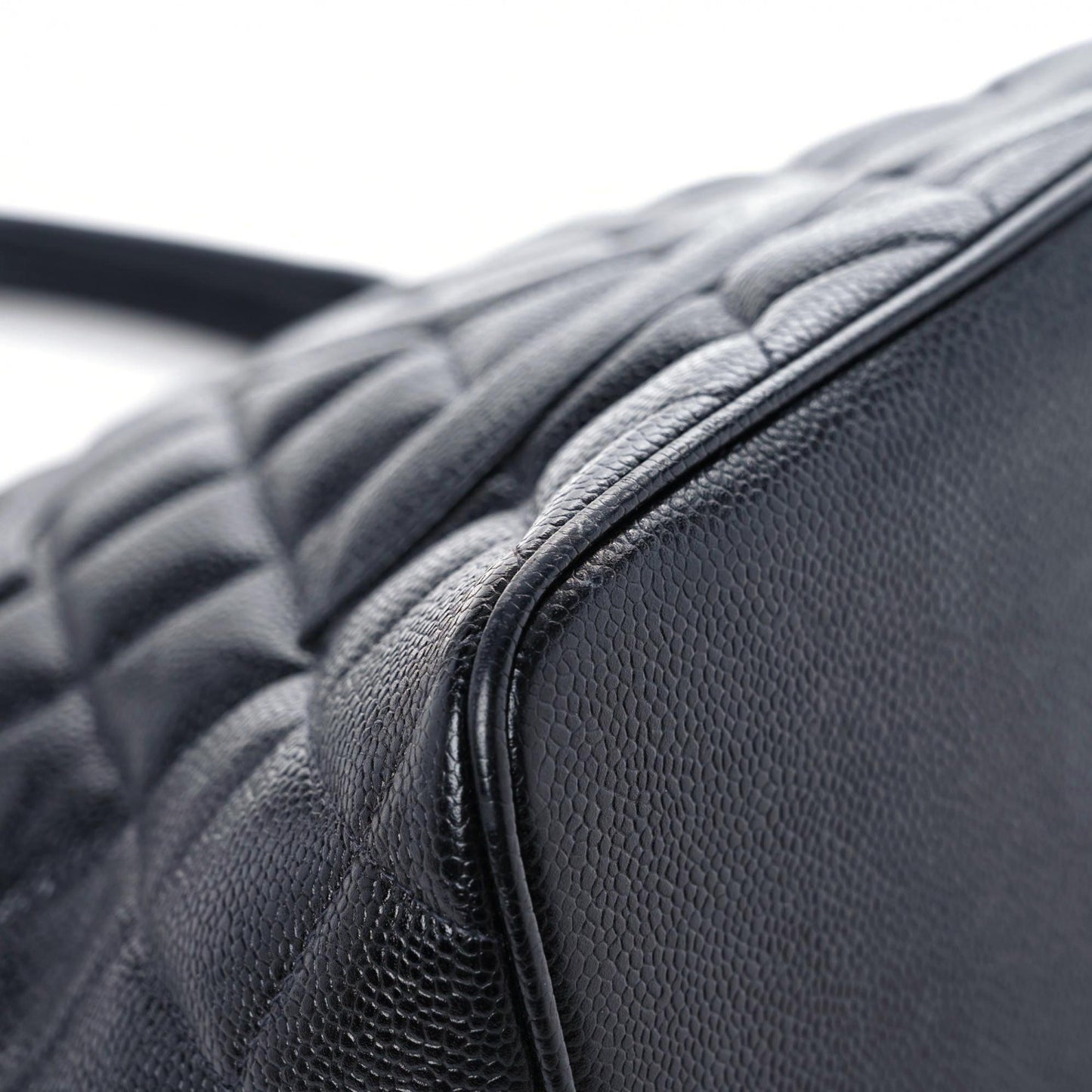 Caviar Quilted Medallion Tote Black