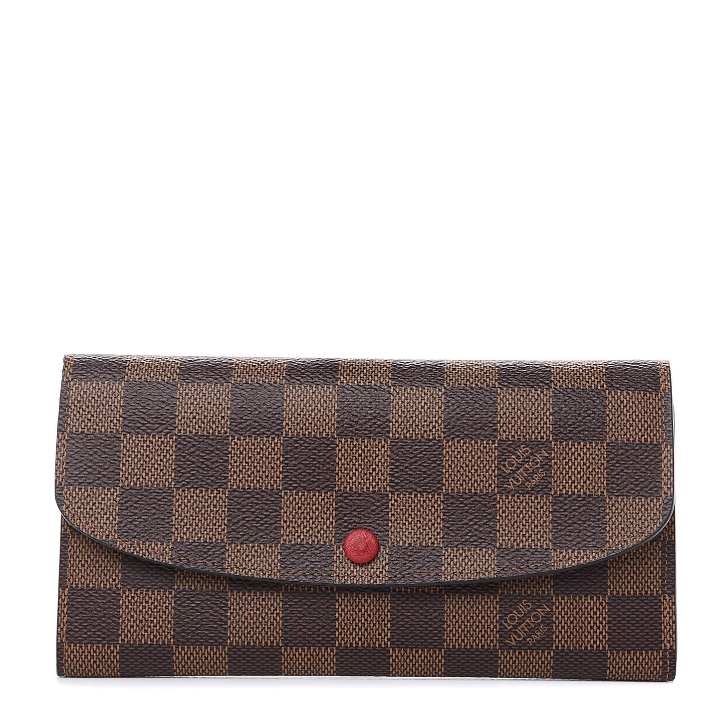 Damier Ebene Emilie Wallet Red