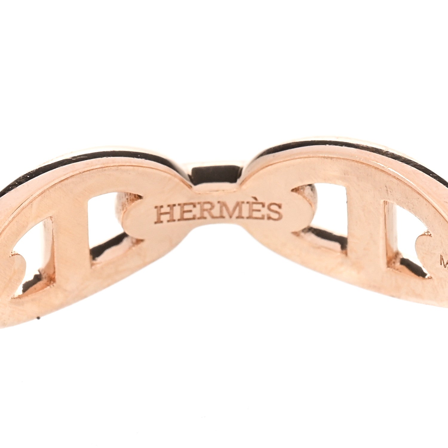 Hermes 18K Rose Gold PM Chaine d'Ancre Enchainee Ring 58 8.5 6 of 9