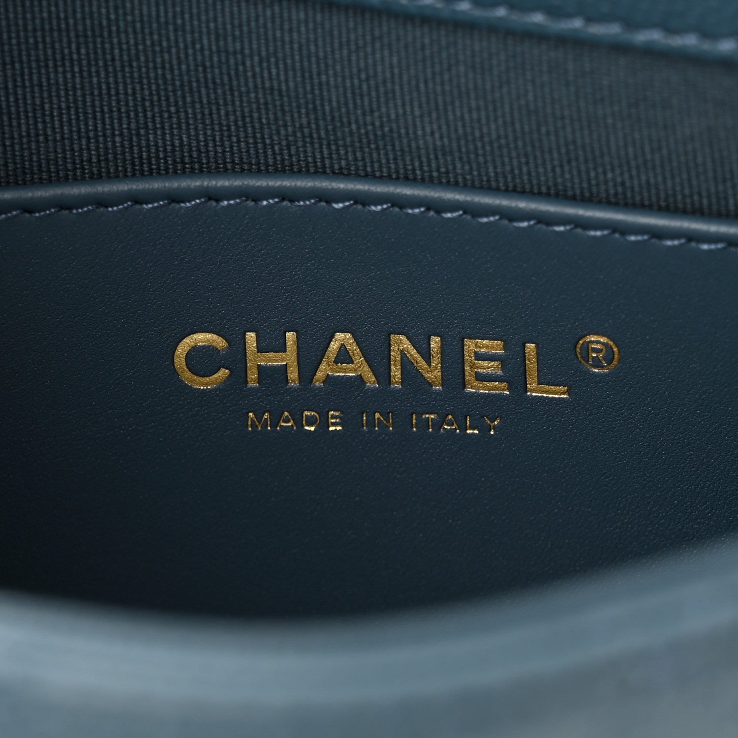 Chanel Caviar Quilted Camellia Chain Around Flap Blue 6 of 10
