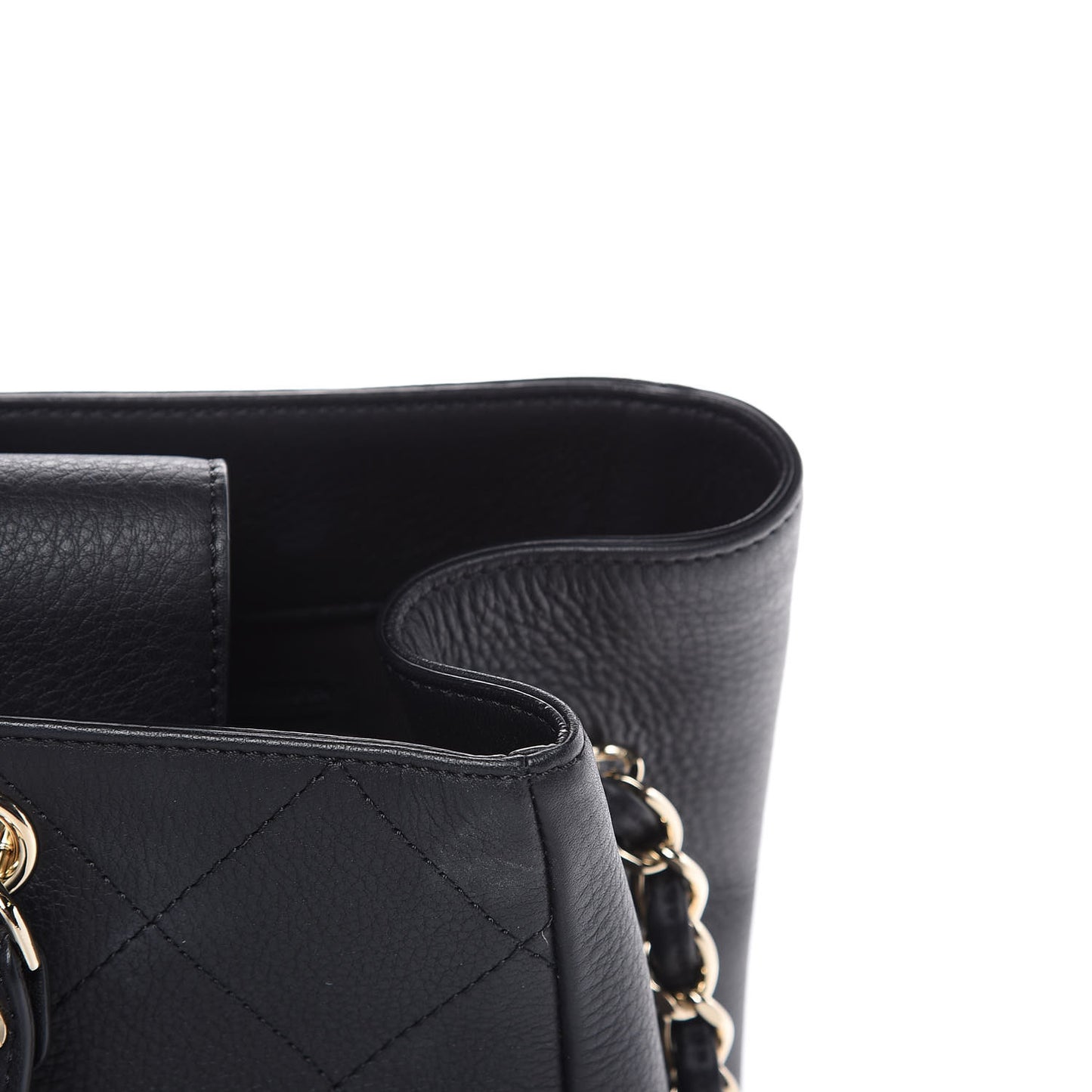 Bullskin Stitched Medium Shopping Bag Black