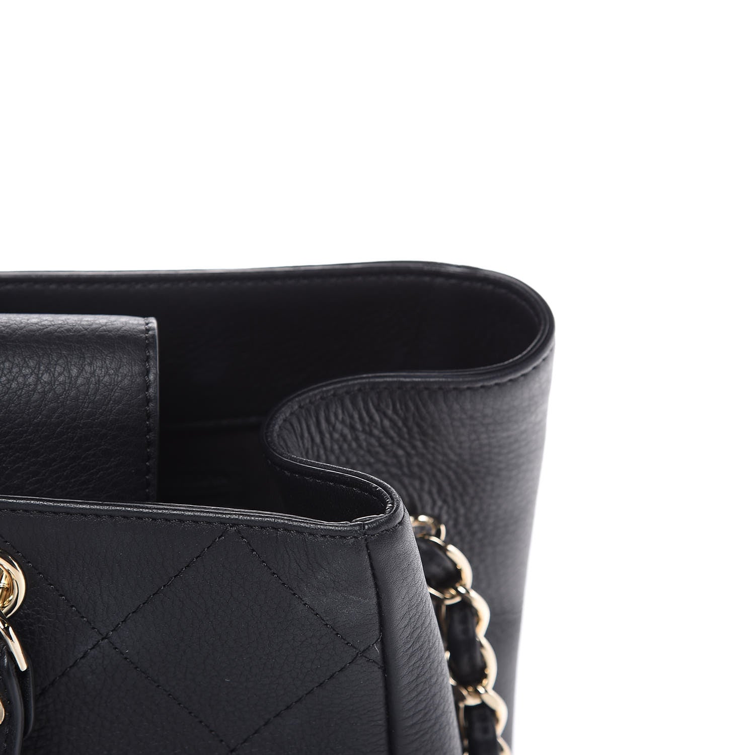 Chanel Bullskin Stitched Medium Shopping Bag Black 11 of 12