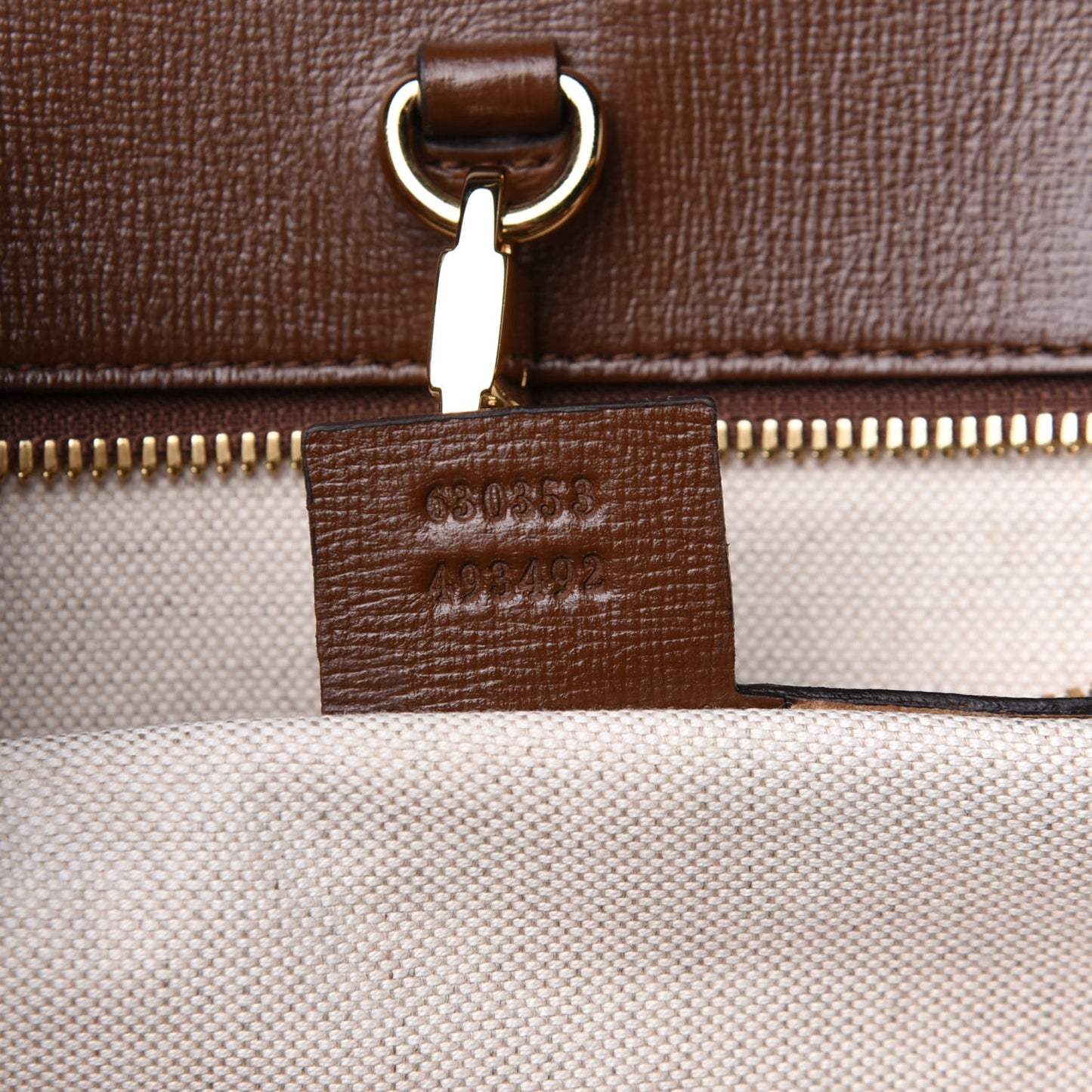 GG Supreme Monogram Fake/Not Large Retro Interlocking G Tote Bag Beige Brown Sugar