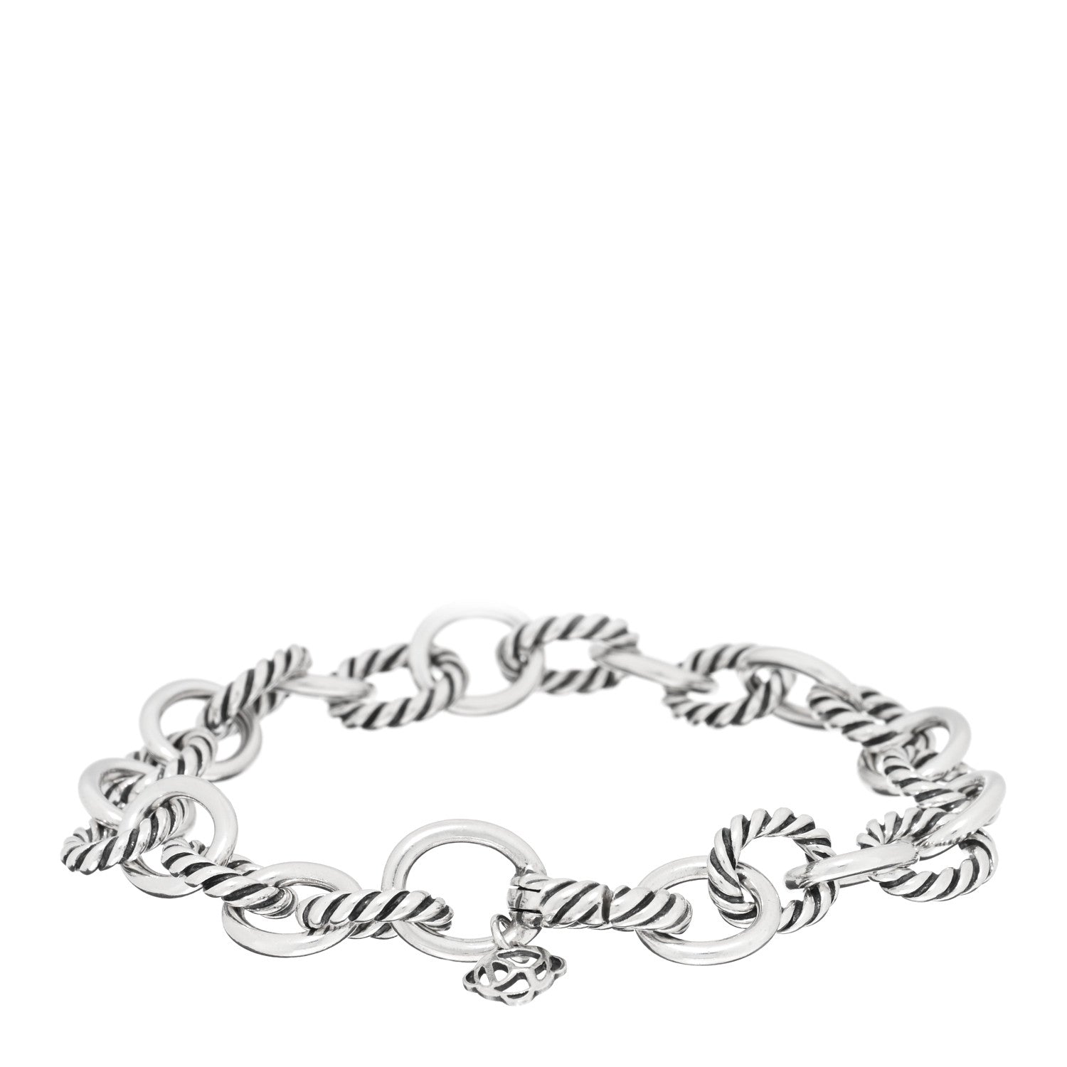 David Yurman Sterling Silver 10mm Medium Oval Link Bracelet 2 of 3