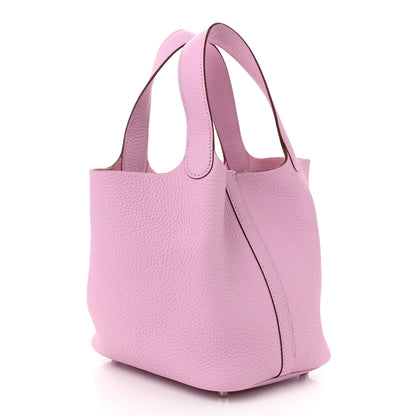 Hermes Taurillon Clemence Picotin Lock 18 PM Mauve Sylvestre 3 of 10