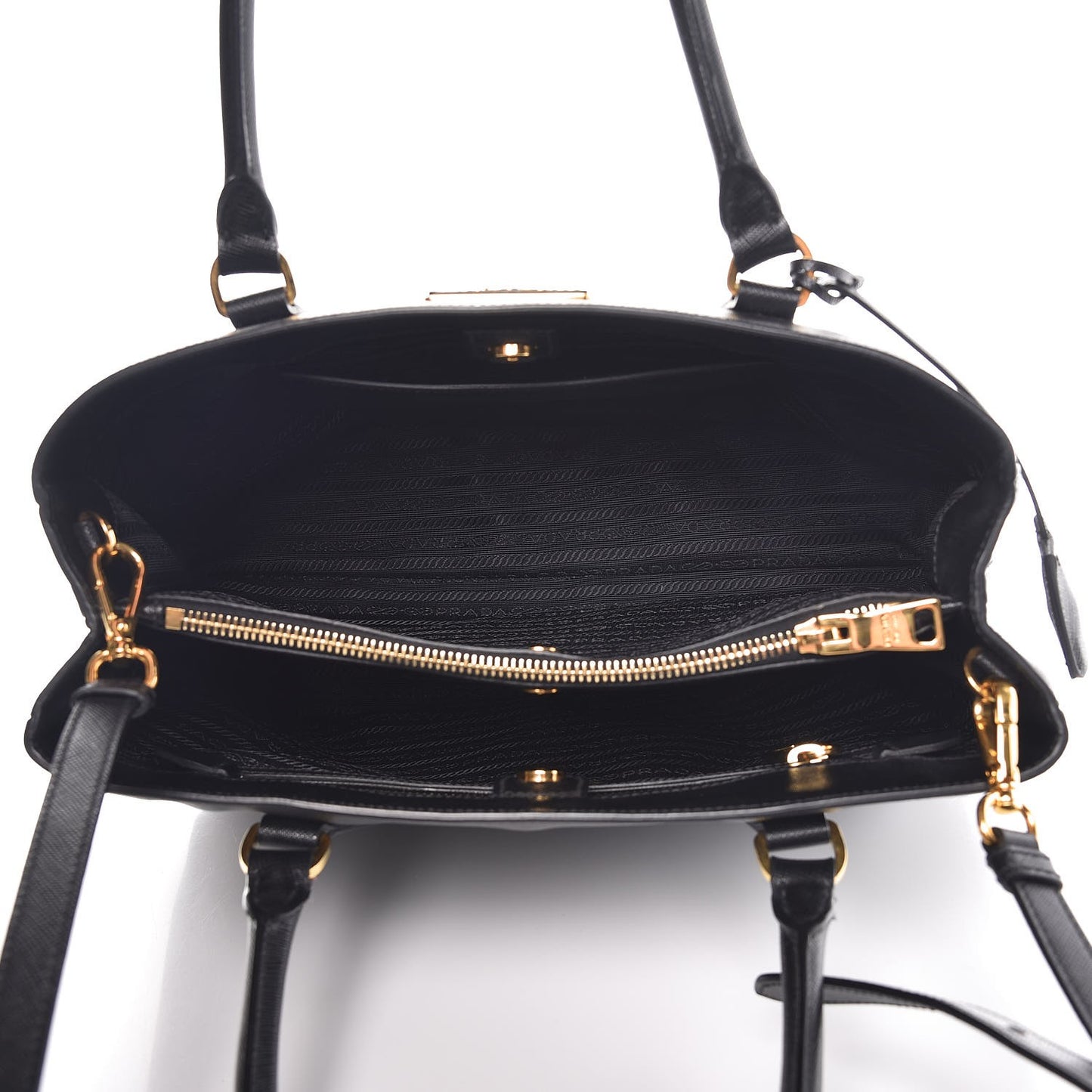 Saffiano Lux Medium Tote Nero Black