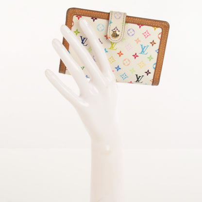 Louis Vuitton Monogram Multicolor French Purse Wallet White 2 of 7