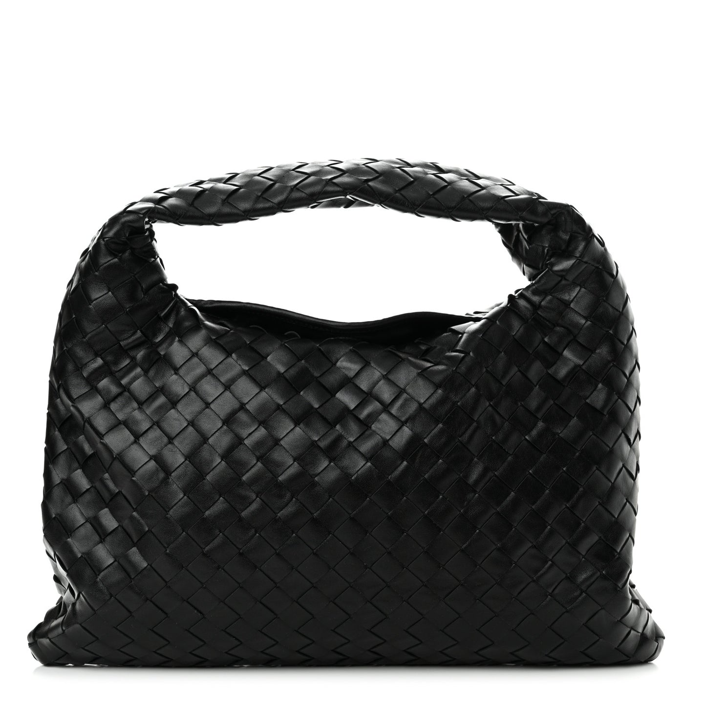 Calfskin Intrecciato Small Hop Black