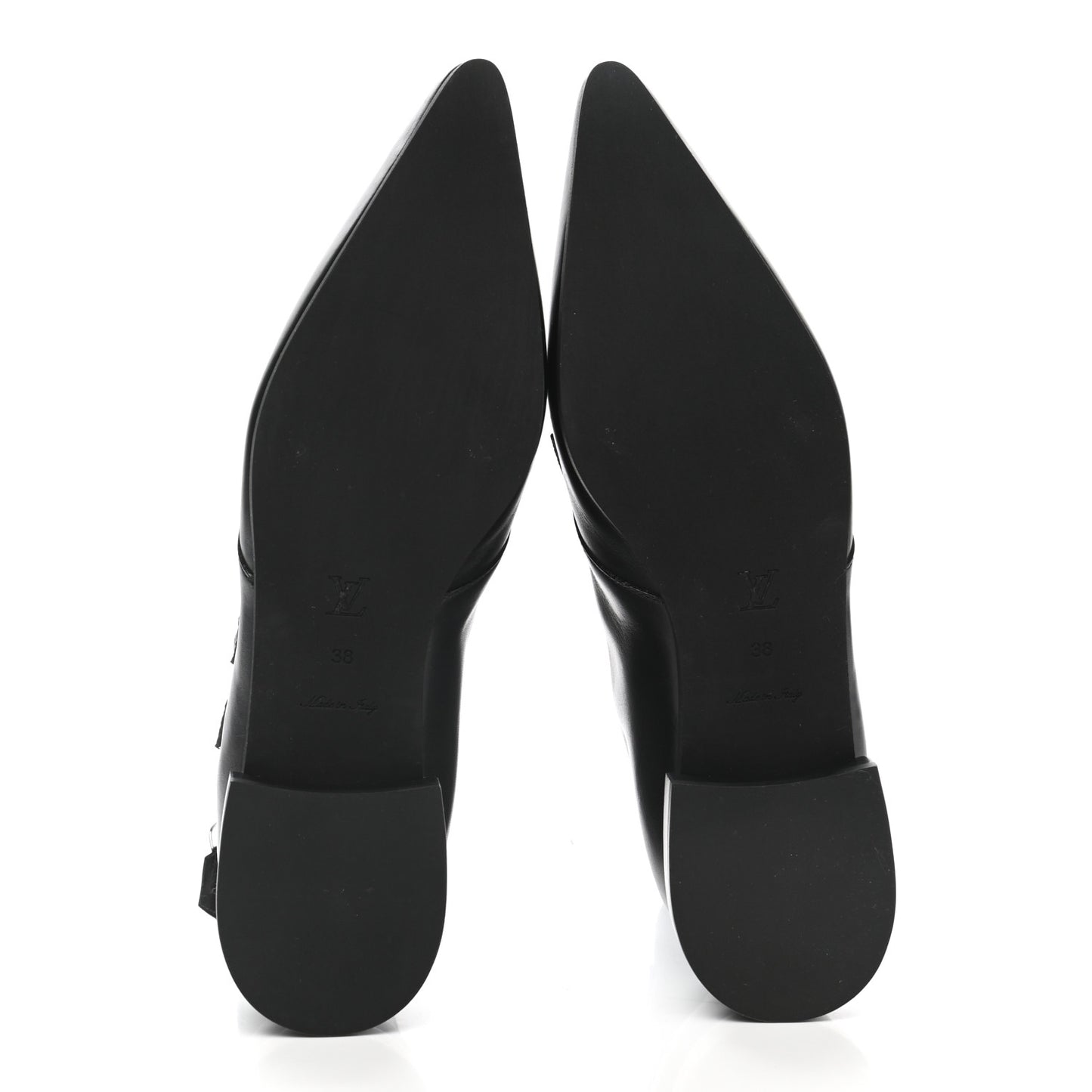 Calfskin Monogram Jumble Flat Ankle Boots 38 Black