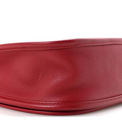 Hermes Taurillon Clemence Amazone Evelyne III PM Rouge Grenat Orange 9 of 13