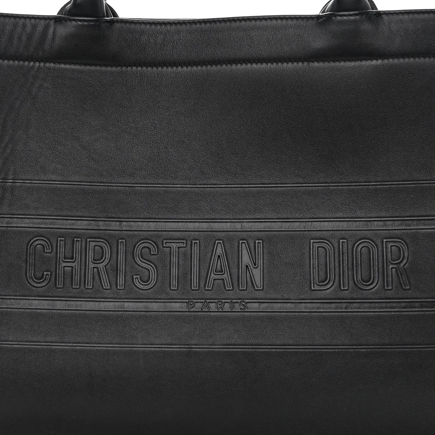 Christian Dior Calfskin Embossed Medium Book Tote Black 8 of 10