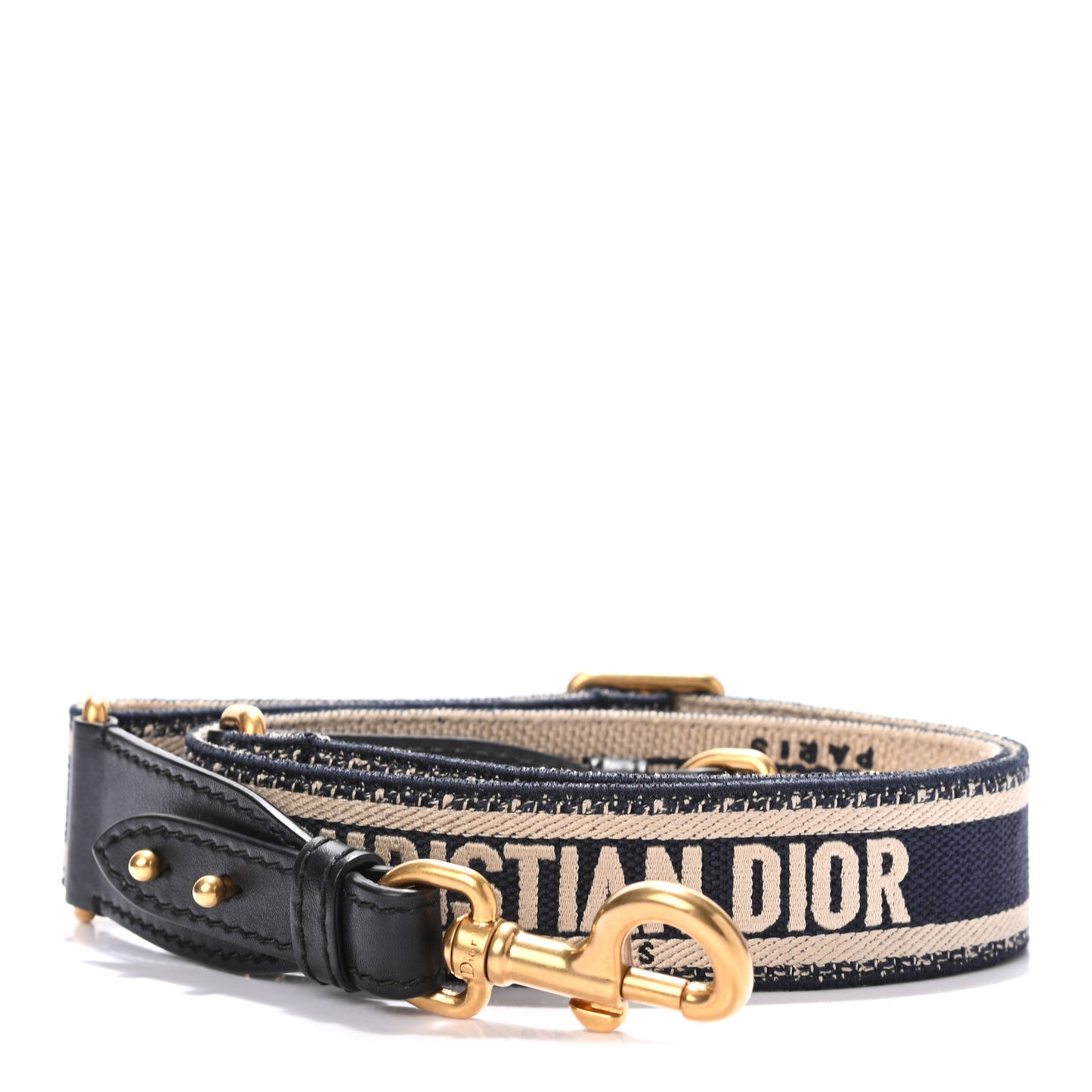 Canvas Embroidered Shoulder Strap Blue