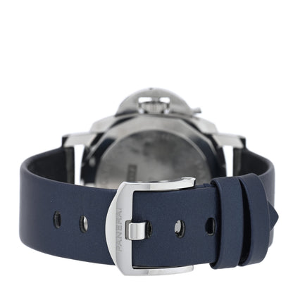 Panerai Stainless Steel Satin 38mm Luminor Due Automatic Watch Blue PAM01309 3 of 5