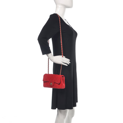 Chanel Velvet Quilted Mini Rectangular Flap Red 2 of 15