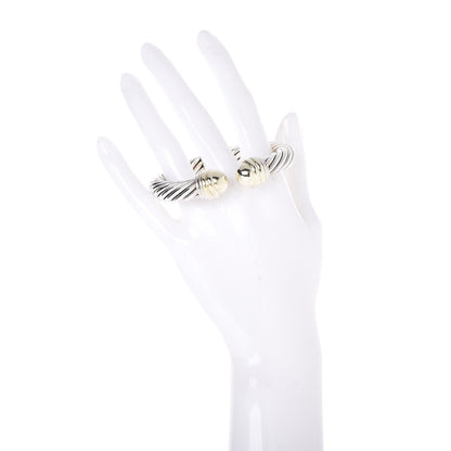 David Yurman Sterling Silver 14K Yellow Gold 10mm Cable Classics Bracelet 2 of 5