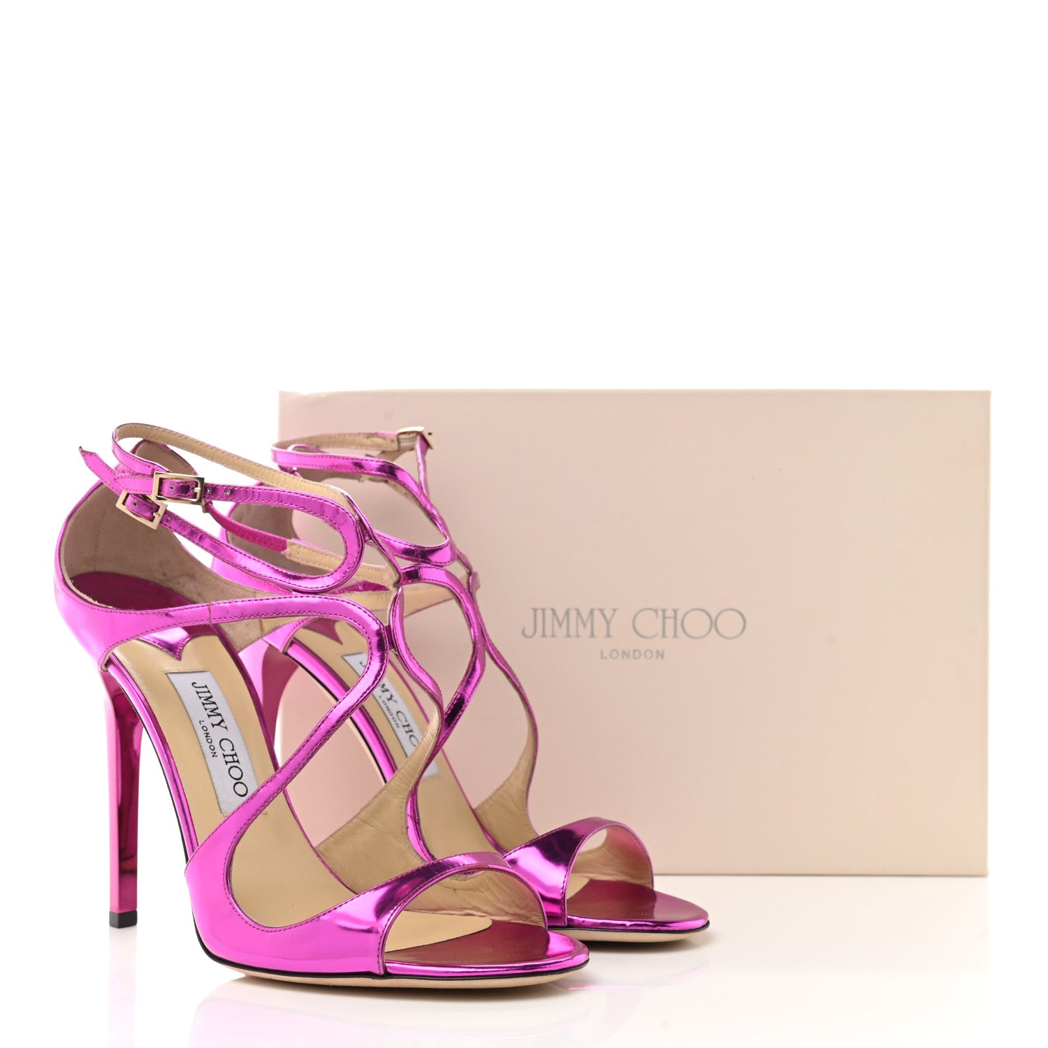 Jimmy Choo Patent Lang Sandals 40 Jazberry 10 of 10