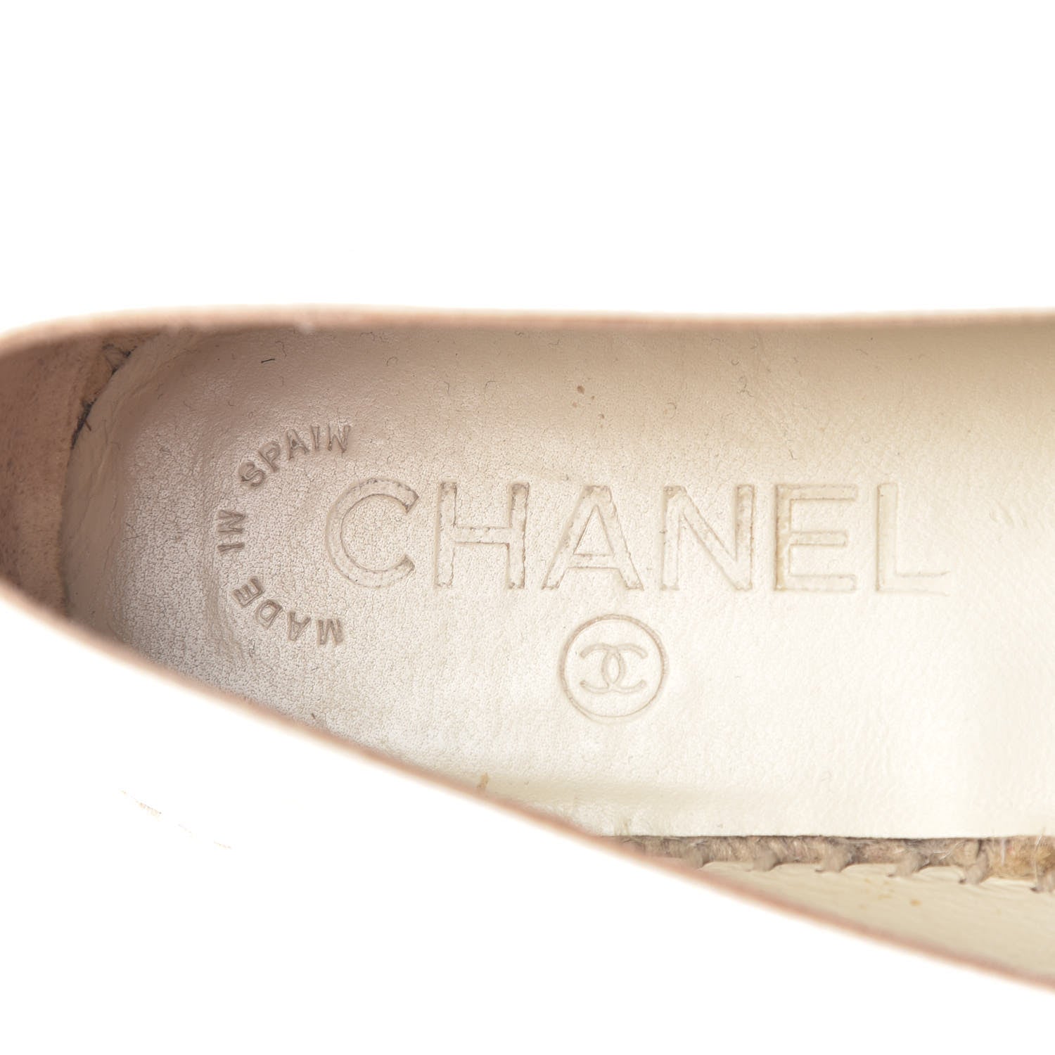 Chanel Metallic Calfskin Grosgrain CC Espadrilles 39 Ivory Black 9 of 11