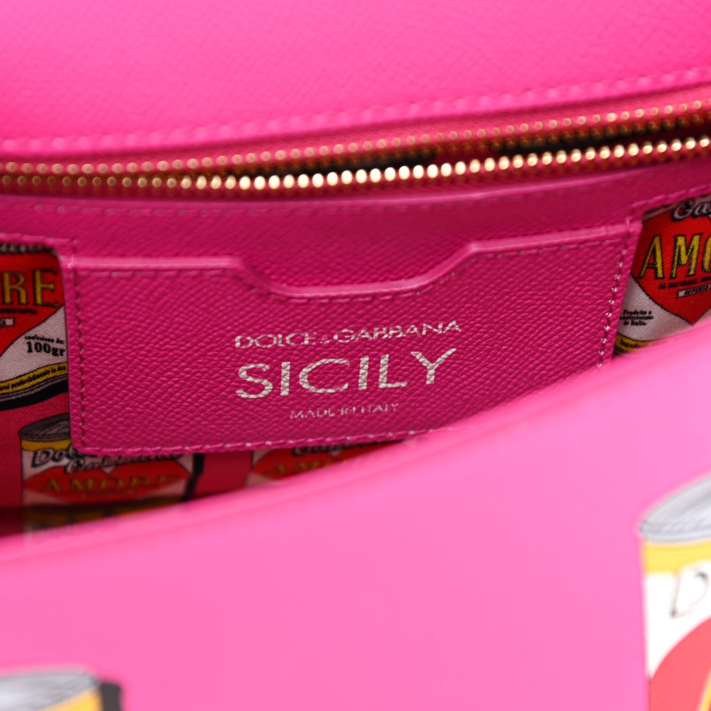 Dauphine Amore Soup Can Print Medium Miss Sicily Satchel Multicolor