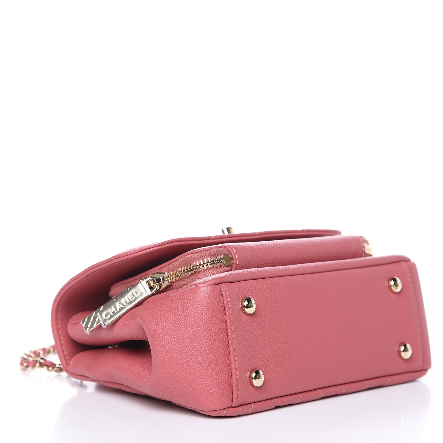 Caviar Quilted Small Business Affinity Flap Pink
