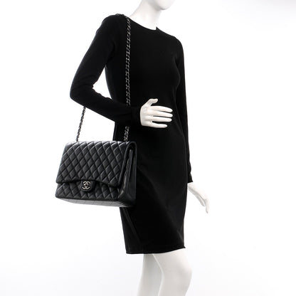 Chanel Caviar Quilted Maxi Double Flap Black 2 of 8