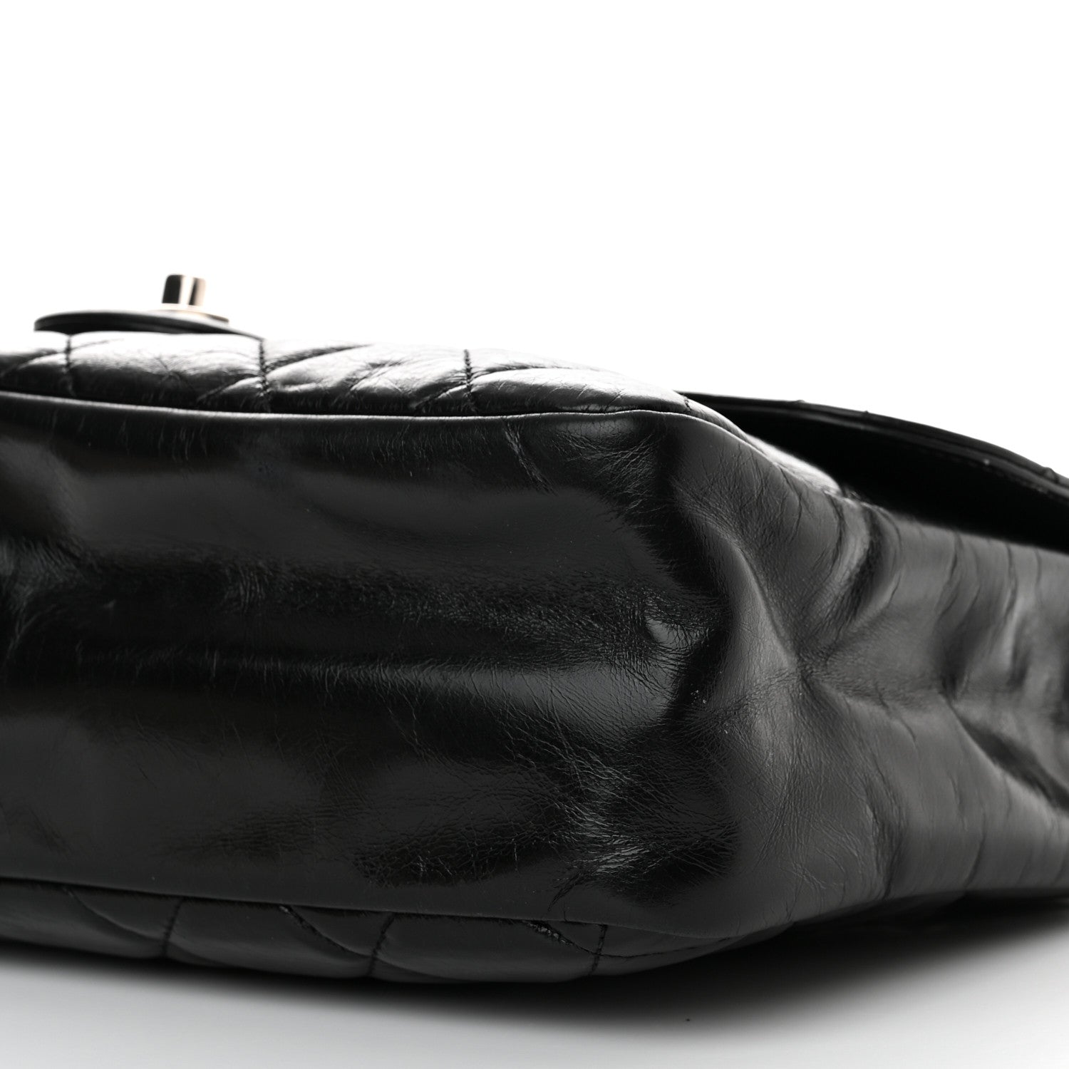 Chanel Glazed Calfskin Quilted Small CC Delivery Tote Black 10 of 10