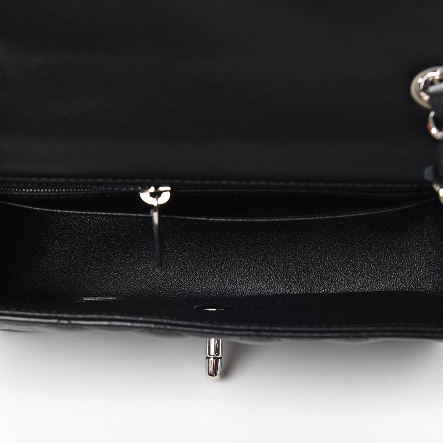 Lambskin Quilted Mini Rectangular Flap Black