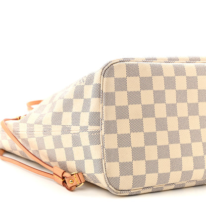 Louis Vuitton Damier Azur Neo Neverfull MM  Rose Ballerine 11 of 13