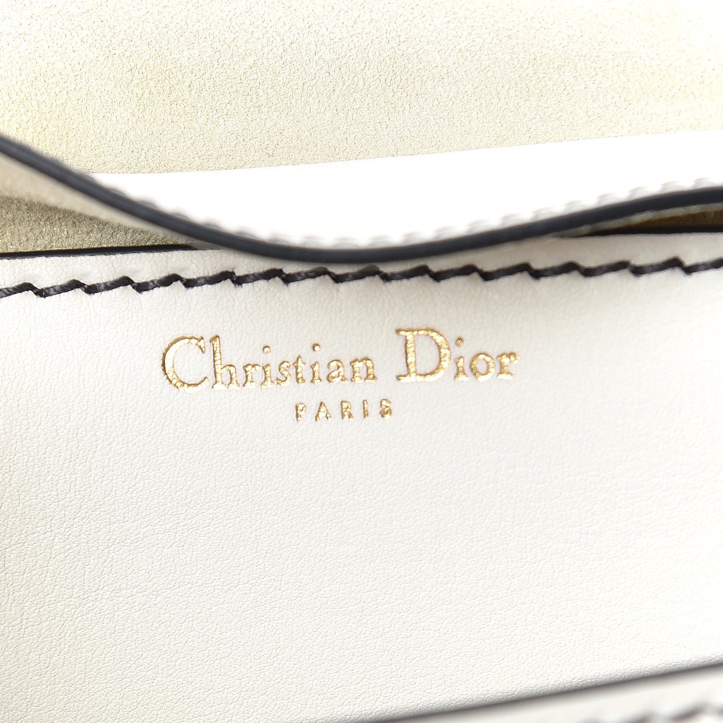 Calfskin J'Adior Chain Flap Bag Off White