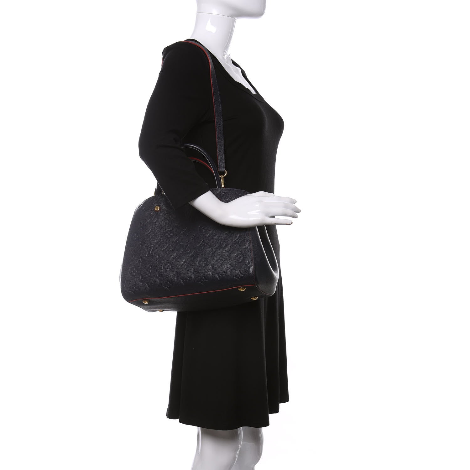 Louis Vuitton Empreinte Montaigne MM Marine Rouge 2 of 10