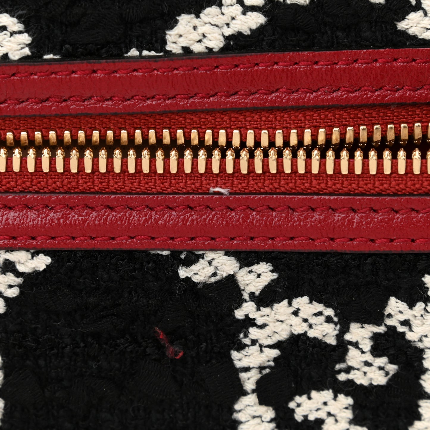 Tweed GG Monogram Large Rajah Chain Tote Romantic Cherry Black White