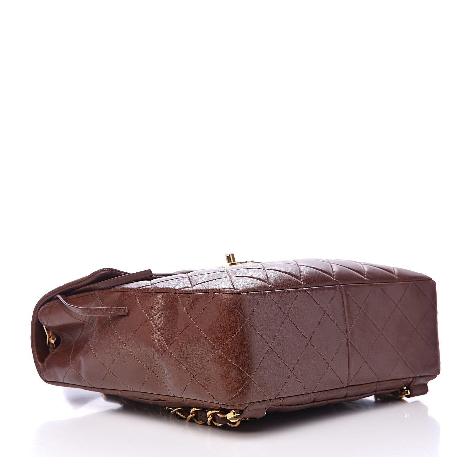 Chanel Lambskin Quilted Backpack Brown 4 of 20