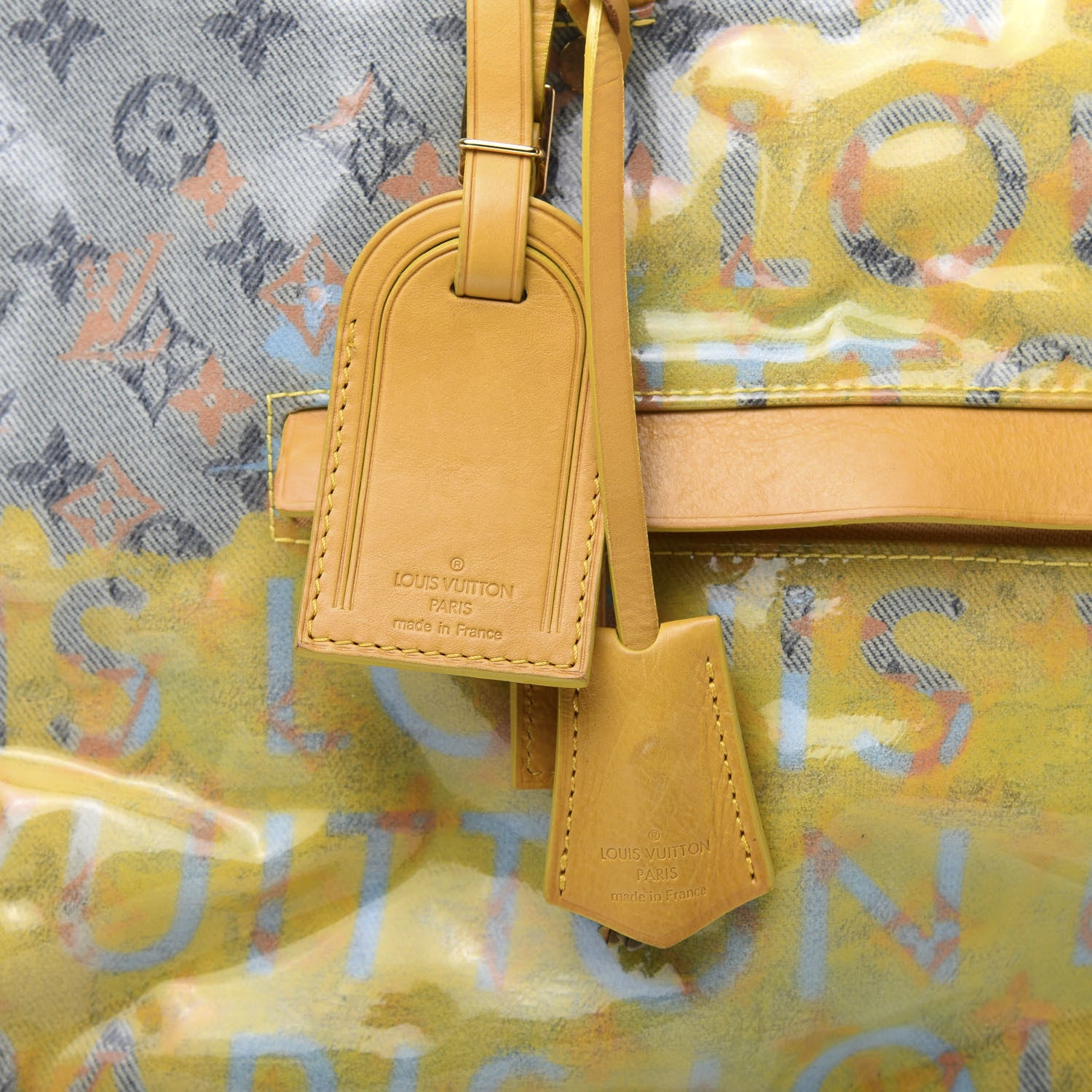 Louis Vuitton Monogram Pulp Defile Weekender GM Yellow 11 of 14