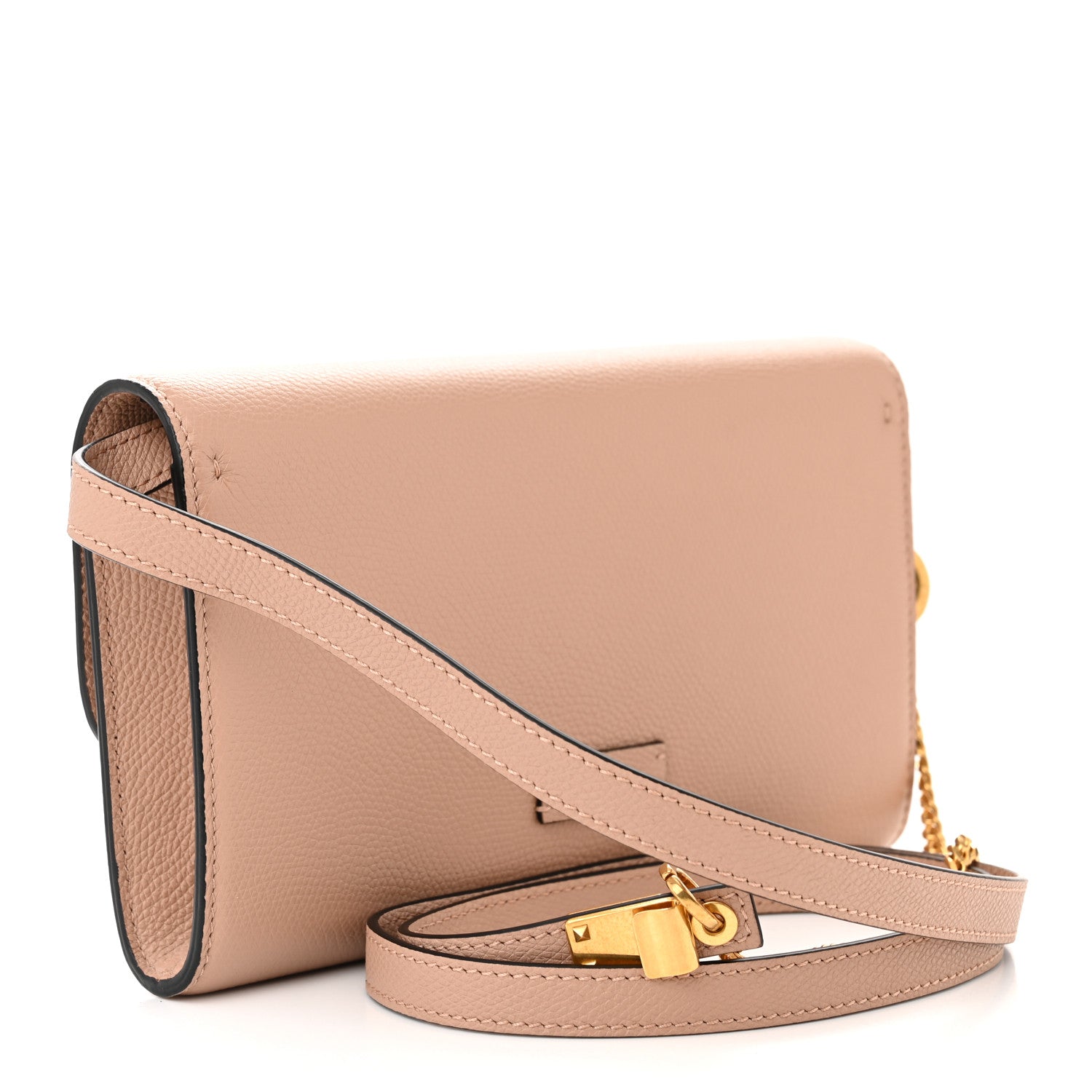 Valentino Garavani Grained Calfskin VSling Clutch With Shoulder Strap Rose Cannelle 3 of 9
