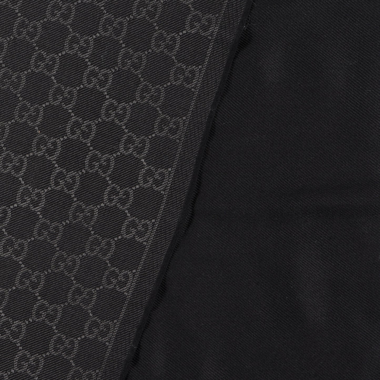 Wool GG Monogram Arliss Fringe Scarf Anthracite Black