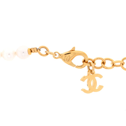 Chanel Metal Denim CC Heart Choker Gold Blue Pearly White 4 of 4