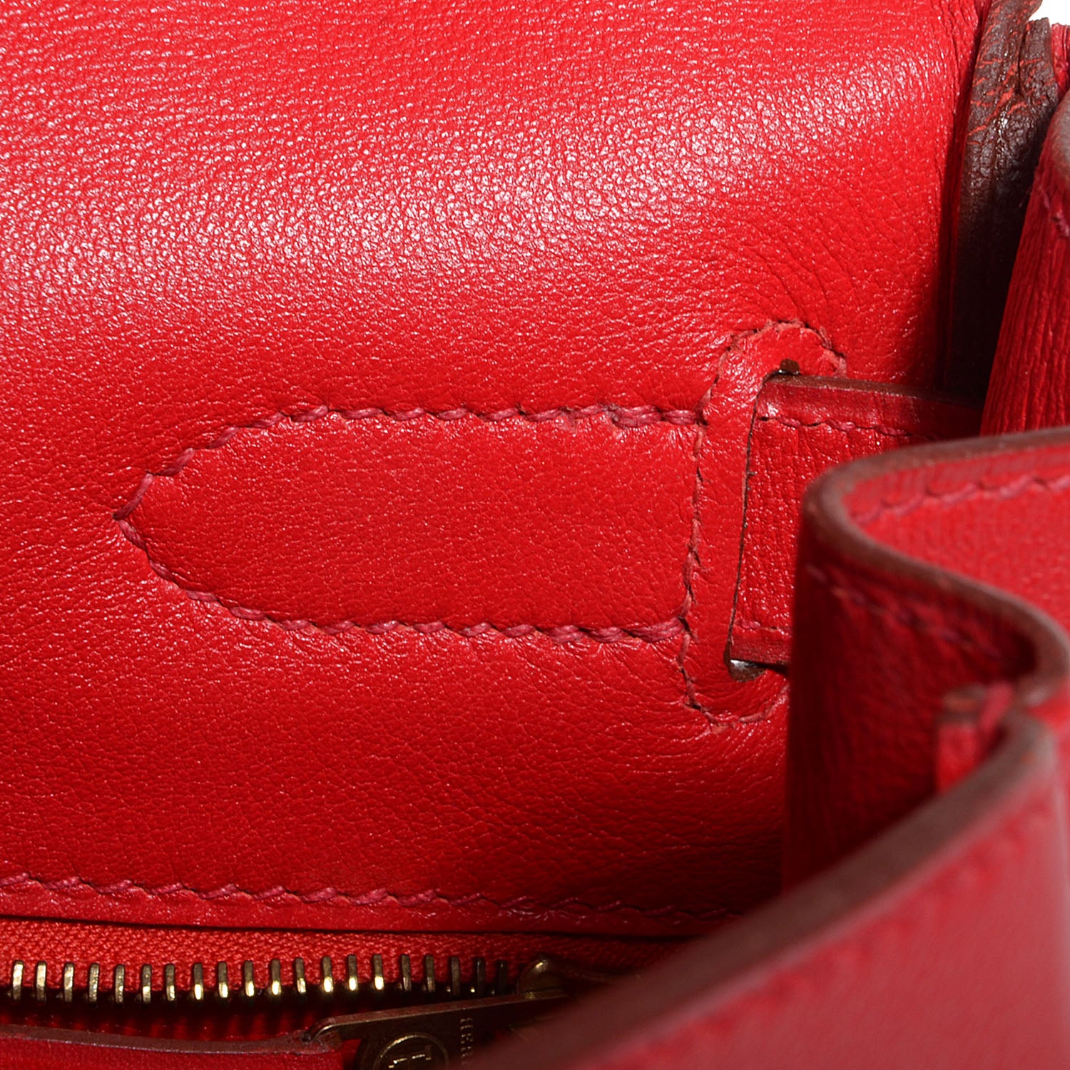 Hermes Veau Gulliver Kelly Retourne 28 Rouge Vif 5 of 24